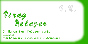 virag melczer business card