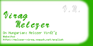 virag melczer business card